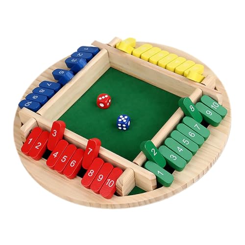 weiting Shut The Box Spiel, Holz Brettspiel Würfelspiel Holz Mathematik Traditional Pub Board Reisen Great Family Brettspiele Urlaub Unterhaltsames Mathespiele Spiel Für Kinder Und Erwachsene von weiting