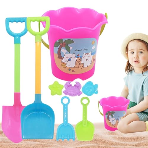 weiting Strand-Sandspielzeug-Set, Strand-Sand-Spielset | Umweltfreundliches 8-teiliges Strandspielzeug | Tierische Sandformen, Eimer, Schaufel-Werkzeugset für Spiele im Freien, Sommer, Strandparty von weiting