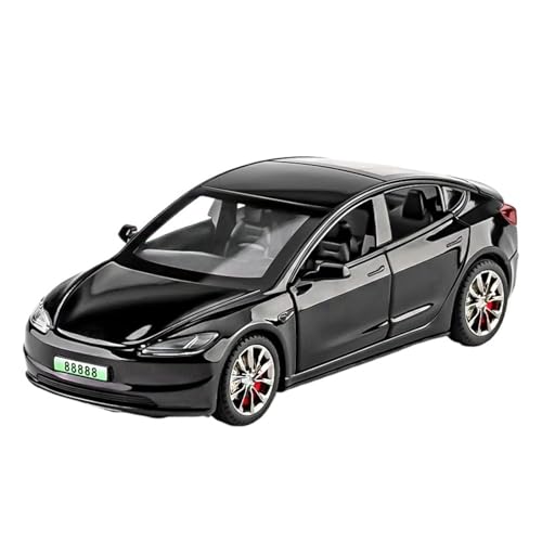 1/32 Neues Modell des Modells 3 Legierungsauto-Imitationssimulation New Energy Car-Modell Jungenspielzeugauto Und Schreibtischdekoration(Black) von wenjiang