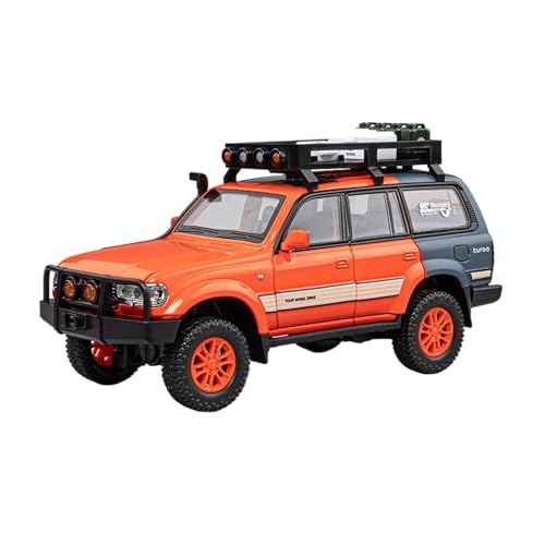 1:24 Land Cruiser LC80 Simulationslegierungsmodell Mit Sound Und Licht Rückzugs- Und Lenkfunktion EIN Spielzeug for Jungen(Orange) von wenjiang