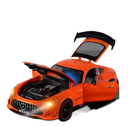 for 1:18 AMG GTR Green Magic Legierung Auto Modell Simulation Spielzeug Auto Ornament Geschenk for Jungen(Orange) von wenjiang