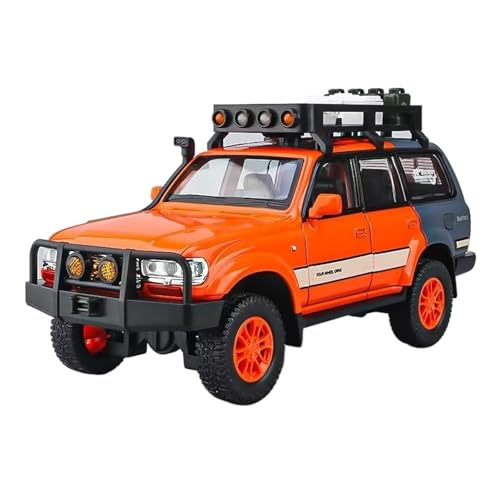 for 1:24 Land Cruiser LC80 Geländewagenmodell, Nachahmung Eines Echten Land Cruiser Aus Legierung EIN Spielzeugauto for Sammeln Und EIN Tolles Geschenk for Jungen(Orange) von wenjiang