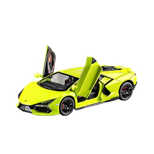 for 1:24 Spray Sportwagen Modell Legierung Simulation Auto Spielzeug for Jungen Kinder Geschenke Ornamente Sound Und Licht Zurück Zu Power(Green) von wenjiang