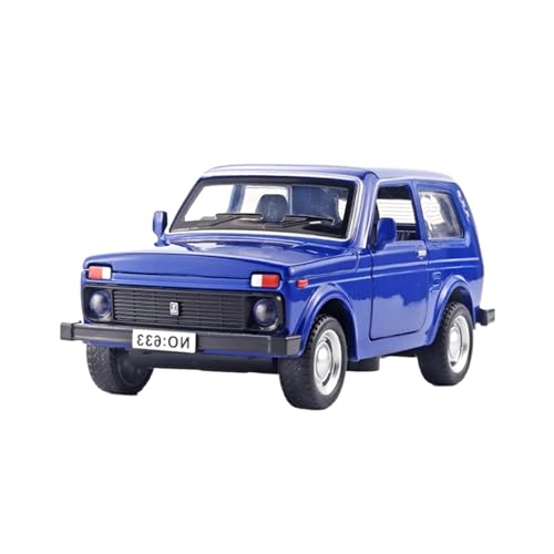 wenjiang 1/32 Lada Automodell Simuliertes Rückzugsspielzeugauto Mit Ton Und Licht Vier Türen Zu Öffnen for Jungen Sammlung Ornament(Blue) von wenjiang