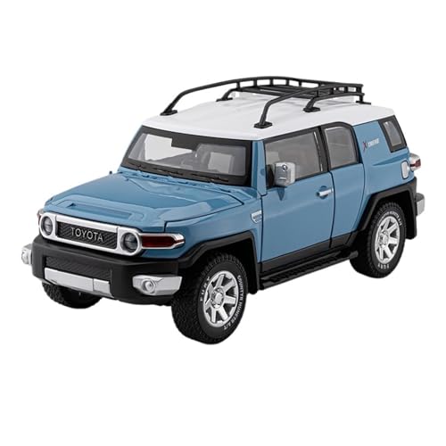 wenjiang 1:24 FJ Cruiser Legierung Automodell Simuliertes Geländewagenmodell Sound Und Licht Rückzugsspielzeug Ornament(Blue) von wenjiang