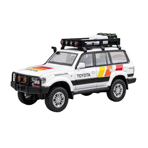 wenjiang 1:24 Land Cruiser LC80 Simulationslegierungsmodell Mit Sound Und Licht Rückzugs- Und Lenkfunktion EIN Spielzeug for Jungen(White) von wenjiang