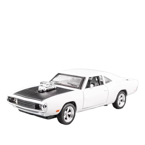 wenjiang 1:32 Hellcat Challenger Automodell Rückziehmodell Warhorse Tomahawk Legierung Sammlerspielzeugauto for Jungen T-Rex-Motiv(White) von wenjiang