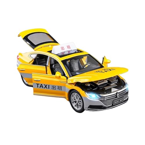 wenjiang 1:32 Kinder-Taxi-Spielzeug, simuliertes Legierungsautomodell, Taxi, Spielzeugauto for Jungen(Yellow) von wenjiang