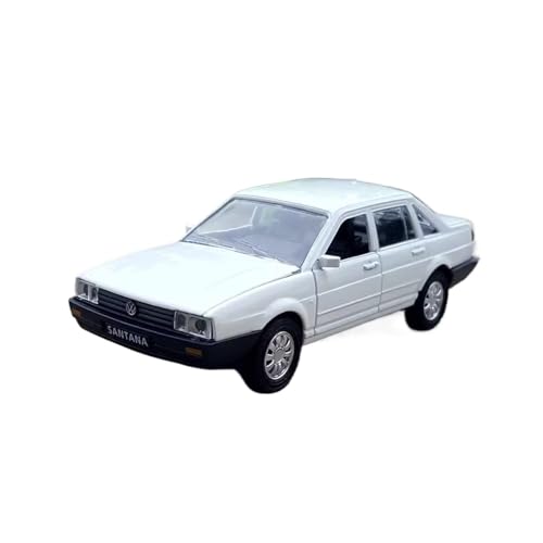 wenjiang 1:32 Shanghai Santana Automodell Nostalgisches Modell Zurückziehbares Spielzeugauto Mit Ton Und Licht for Jungen Vielseitiges Dekorationsobjekt Und Sammlerstück(White) von wenjiang