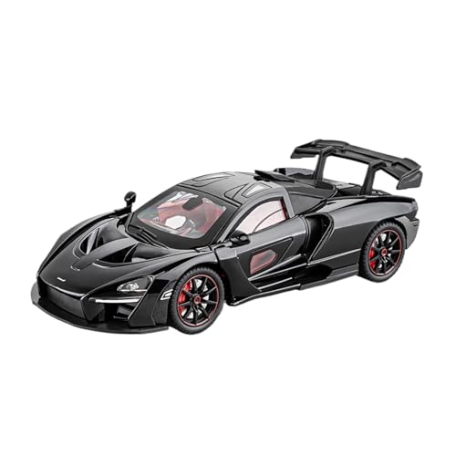 wenjiang Für 1/24 Senna Simulation Legierung Kinder Sound und Licht Sportwagen Modell Junge Geschenk Sammlung Handstück Ornamente (schwarz) von wenjiang