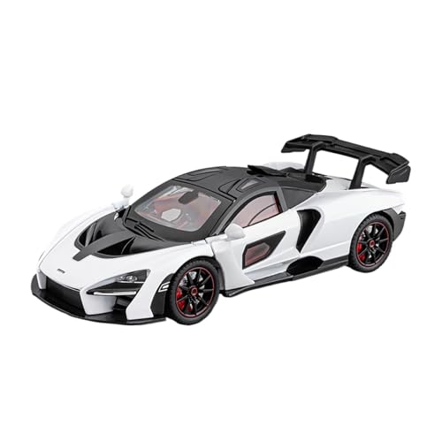 wenjiang Für 1/24 Senna Simulation Legierung Kinder Sound und Licht Sportwagen Modell Junge Geschenk Sammlung Handstück Ornamente (weiß) von wenjiang