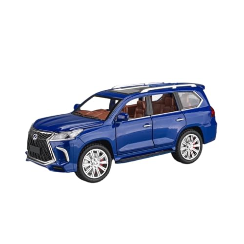 wenjiang Geeignet for 1:24 LX570 Automodell Alloy Pull-Back Sechstüriges Sound- Und Licht-Kinderspielzeugauto Aus Metall(Blue) von wenjiang