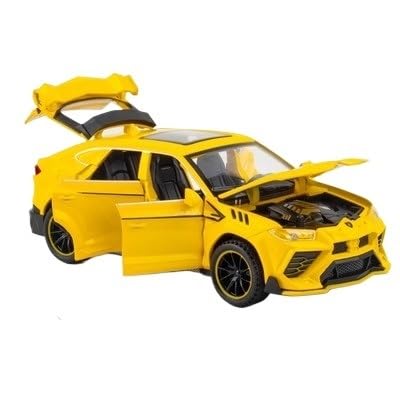 wenjiang Geeignet for 1:24 LX570 Automodell Alloy Pull-Back Sechstüriges Sound- Und Licht-Kinderspielzeugauto Aus Metall.(Yellow) von wenjiang