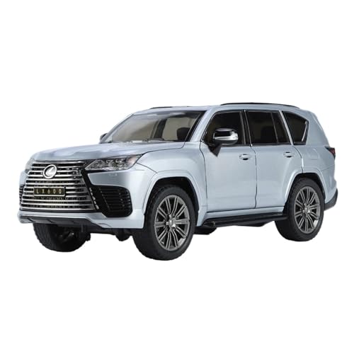 wenjiang Geeignet for 1:24 LX600 Legierung Auto Modell Simulierte SUV Geländewagen Jungen Spielzeug Ornament.(Silver) von wenjiang