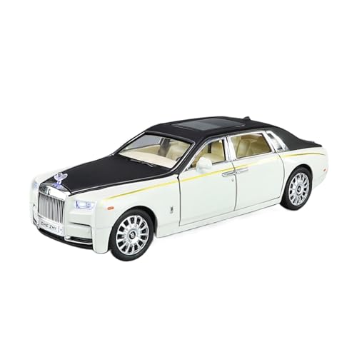 wenjiang for 1/24 Phantom Limousine Modell Ornament Cullinan Metall Spielzeug Auto Legierung Auto Modell Geschenk(White) von wenjiang