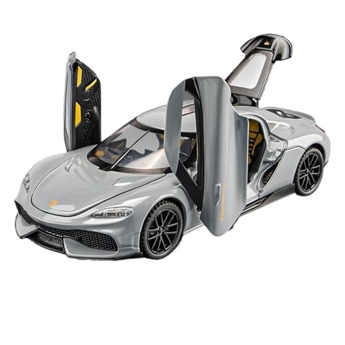 wenjiang for 1/32 Gemini Kinder Legierung Auto Sound Und Licht Zurück Zu Simulation Sammlung Ornamente Auto Modell Spielzeug Auto(Gray) von wenjiang