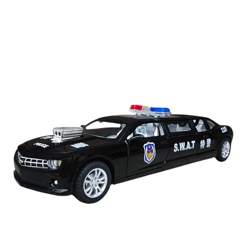 wenjiang for 1/32 Kinder Polizei Auto Spielzeug Längliche Legierung Simulation Spezielle Polizei Öffentliche Sicherheit Auto Modell Jungen 110 Auto Modell(Black) von wenjiang