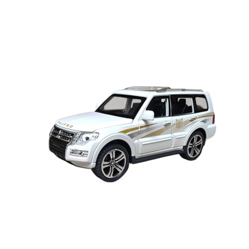 wenjiang for 1/32 Pajero Auto Modell Kinder Auto Zu Spielzeug Auto Simulation Geländewagen Ornamente Jungen(White) von wenjiang