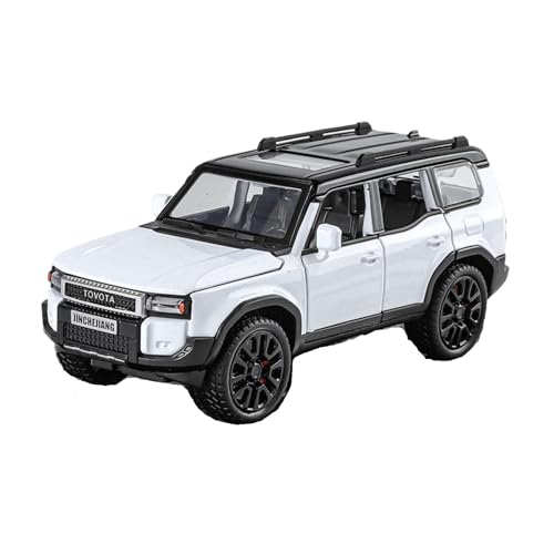 wenjiang for 1/32 Prado SUV Legierung Auto Modell Simulation Auto Modell Sammlung Ornamente Kinder Spielzeug Auto Junge Geschenk(White) von wenjiang