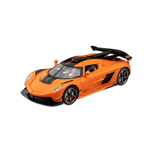 wenjiang for 1:22 Jesko Supercar Legierungsmodell Mit Sound- Und Lichteffekten Und Pullback-Funktion EIN Spielzeugauto Und EIN Sammlerornament(Orange) von wenjiang