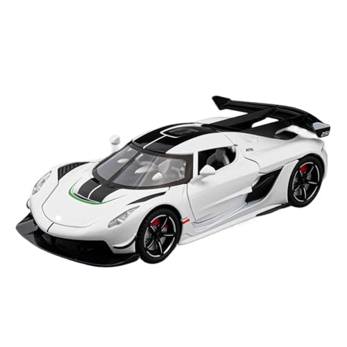 wenjiang for 1:22 Jesko Supercar Legierungsmodell Mit Sound- Und Lichteffekten Und Pullback-Funktion EIN Spielzeugauto Und EIN Sammlerornament(White) von wenjiang