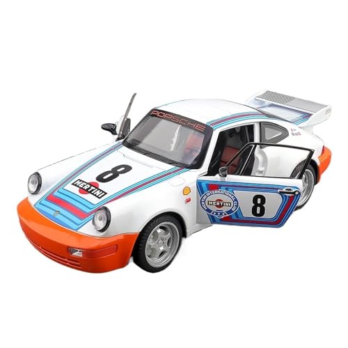 wenjiang for 1:24 964 Martini Version des Legierungsmodells Sound Und Licht Retro Classic Sportwagen Kinderspielzeugmodelle(White) von wenjiang