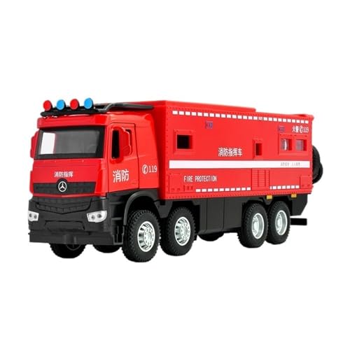 wenjiang for 1:24 Großes Kinderspielzeugauto Feuerwehrauto Krankenwagen Modell Ornamente Wohnwagen Jungen Legierung Simulation Sound Und Licht Zurück for Auto(Red) von wenjiang