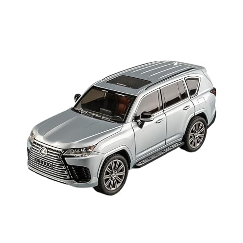 wenjiang for 1:24 LX600 Simulation Legierung SUV Kinder Spielzeug Auto Modell EIN Geschenk Und Dekoration for Jungen(Silver) von wenjiang