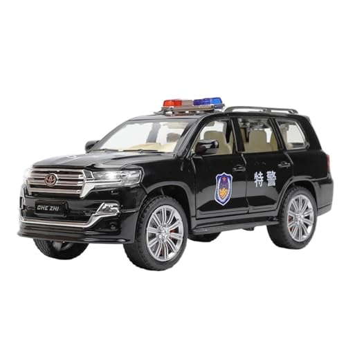 wenjiang for 1:24 Land Cruiser Prado Special Police Vehicle Model Simuliertes Legierungsauto Es Ist EIN 110-Jungen-Spielzeugauto Der Öffentlichen Sicherheit Mit Ton Und Licht(Black) von wenjiang