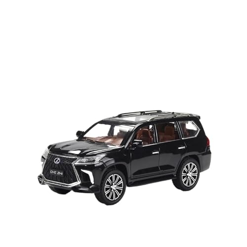 wenjiang for 1:24 Legierung Modell LX570 Off-Road Sound Und Licht Auto Jungen Sammlung Ornamente(Black) von wenjiang