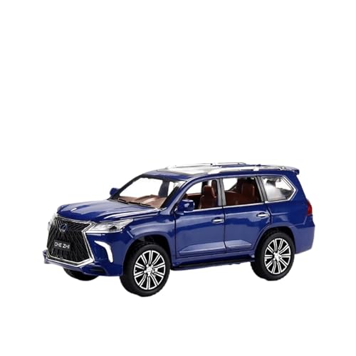 wenjiang for 1:24 Legierung Modell LX570 Off-Road Sound Und Licht Auto Jungen Sammlung Ornamente(Blue) von wenjiang