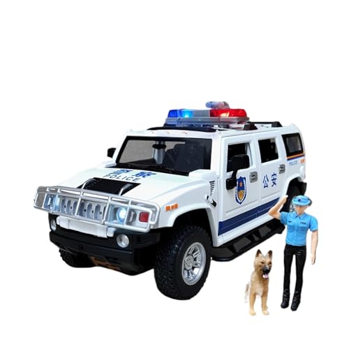 wenjiang for 1:24 Legierung Polizei Auto Simulation Große Spezielle Polizei Auto Modell Kinder Spielzeug Auto Off-Road-Auto Jungen Öffentliche Sicherheit Auto(White) von wenjiang