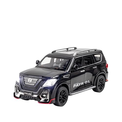 wenjiang for 1:24 Legierung Simulation Auto Modell Von Patrol Off-Road Fahrzeug & SUV Spielzeug Auto Sammeln Ornament Und Geschenk(Black) von wenjiang