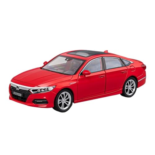 wenjiang for 1:24 Maßstab Simulation Limousine Legierung Civic Spielzeug Desktop Ornament Modell EIN Sound Und Licht Geschenk for Jungen Und Kinder(Red) von wenjiang