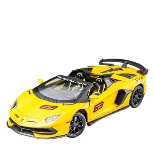 wenjiang for 1:24 SVJ63 Legierung Auto Nachahmung Echtes Auto Modell Spielzeug for Jungen Und Mädchen Sport Auto Racing Auto Sammlung Ornamente(Yellow) von wenjiang