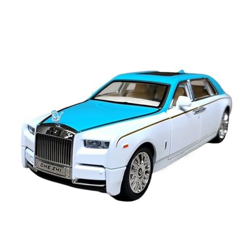 wenjiang for 1:24 Simulation Echte Legierung Auto Modell Ornamente Phantom Limousine Jungen Spielzeug Auto(Blue) von wenjiang