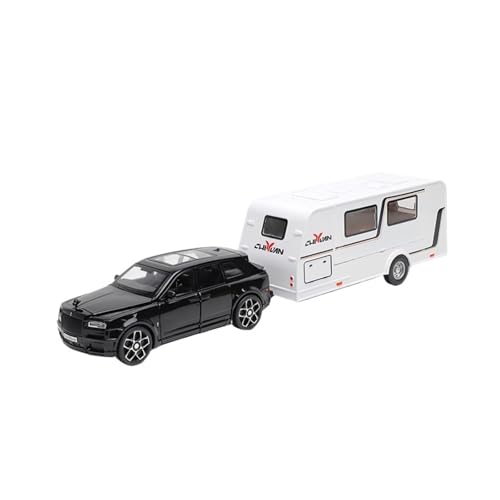 wenjiang for 1:32 Cullinan Caravan Trailer Off-Road Legierung Auto Modell Jungen Spielzeug Auto Modell(Black) von wenjiang