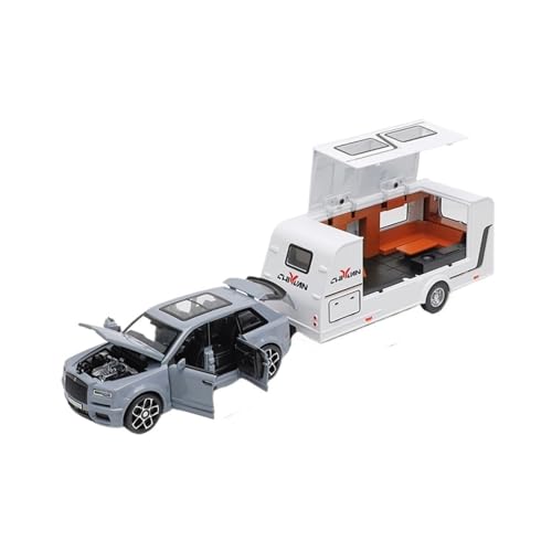 wenjiang for 1:32 Cullinan Caravan Trailer Off-Road Legierung Auto Modell Jungen Spielzeug Auto Modell(Gray) von wenjiang