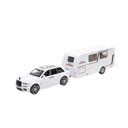 wenjiang for 1:32 Cullinan Caravan Trailer Off-Road Legierung Auto Modell Jungen Spielzeug Auto Modell(White) von wenjiang