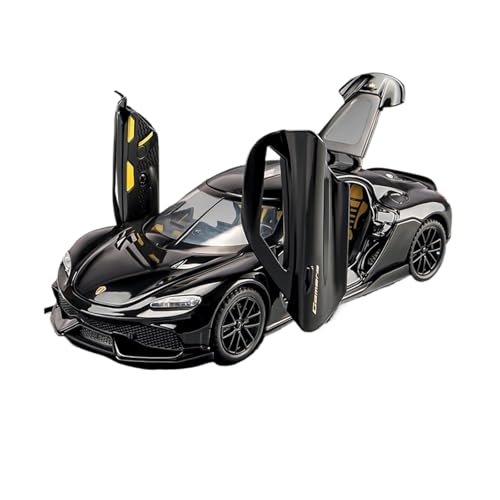 wenjiang for 1:32 Gemini Automodell GT Sportwagen Simuliertes Legierungsautomodell EIN Kleines Autospielzeug Und Sammlerornament for Jungen(Black) von wenjiang