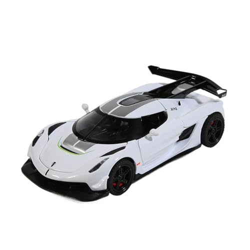 wenjiang for 1:32 JESKO Nachahmung Eines Sportwagenmodells Legierungsmodell EIN Kinderspielzeugauto Mit Zu Öffnenden Türen Ton- Und Lichteffekten(White) von wenjiang