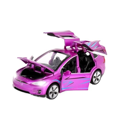 wenjiang for 1:32 Skala Model X Simulation Auto Modell Legierung Model 3 Modell Kinder Spielzeug Auto EIN Tolles Geschenk(Purple) von wenjiang