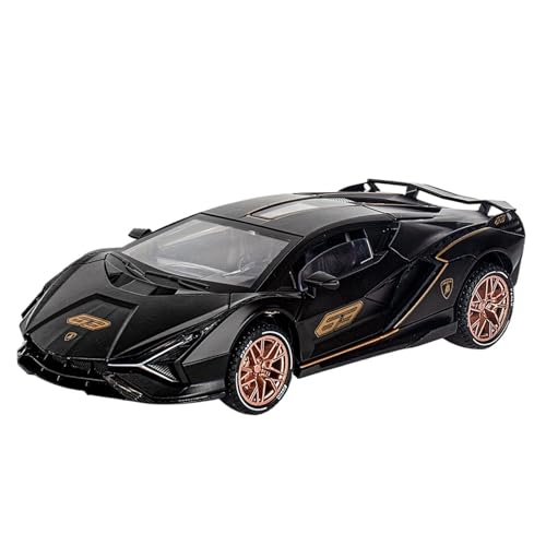 wenjiang for 1:32 Supercar Lightning Simulation Legierung Auto Modell Sammeln Ornament for Jungen Und Kinder Spielzeug(Black) von wenjiang