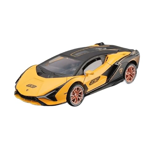 wenjiang for 1:32 Supercar Lightning Simulation Legierung Auto Modell Sammlung Ornamente for Jungen Und Kinder(Yellow) von wenjiang