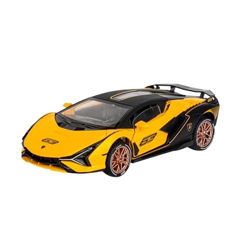 wenjiang for 1:32 Supercar Lightning Simuliertes Legierungsautomodell EIN Sammlerstück Und EIN Spielzeug for Jungen Und Kinder(Yellow) von wenjiang