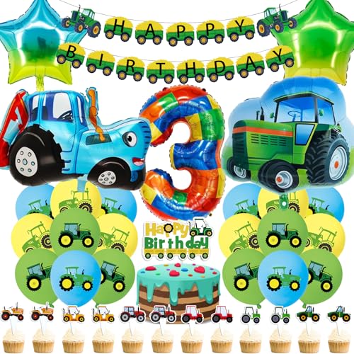 Wenweo Geburtstagsdeko 3 jahre Junge, Bauernhof Geburtstag Deko Grün, Bruder Traktor Ballons für Kindergeburtstag Party Deko, Traktor Spielzeug ab 3 Jahre Wenweo Geburtstagsdeko 3 jahre Junge, Bauernhof Geburtstag Deko Grün, Bruder Traktor Ballons für Kindergeburtstag Party Deko, Traktor Spielzeug ab 3 Jahre von wenweo