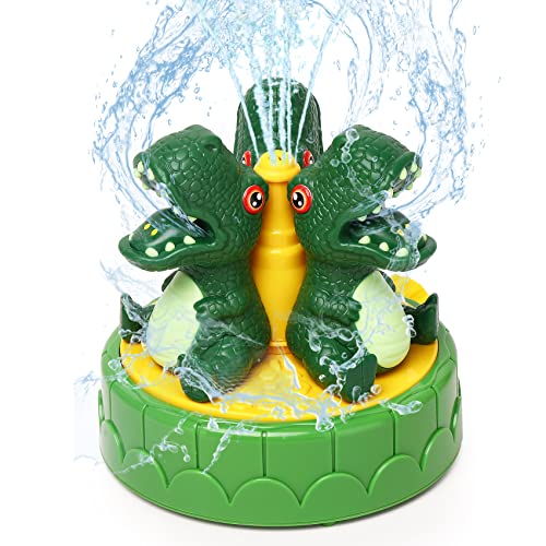 wgde toy Outdoor-Wassersprüh-Sprinkler für Kinder und Kleinkinder, Dinosaurier, Sommer, Outdoor-Spielzeug, Spritzen, lustiges Spielzeug für 3 4 5 6 7 8 9 10 11 Jahre alte Jungen Mädchen Geschenk von wgde toy