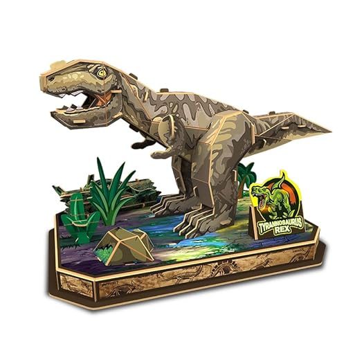 3D Dinosaurier Puzzle Set, Tyrannosaurus Rex Modell, 46 Teile Puzzle für Craft Kit für Jungen Geschenk Alter 7+, STEM Spielzeug Geschenke für Kinder von whatstem