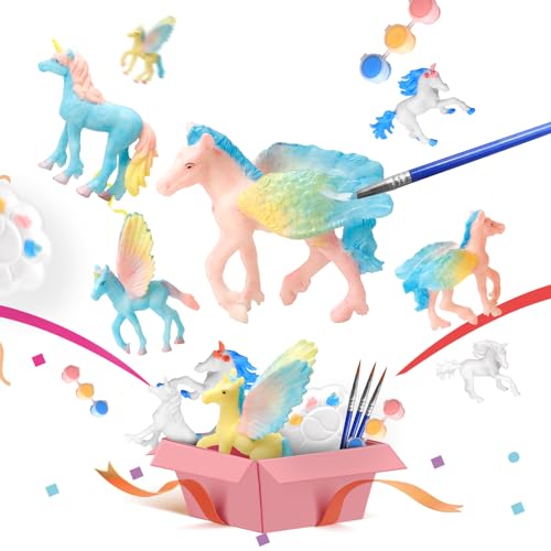 whatstem Einhörner Painting Kit Pack 8 für Mädchen Einhorn Party Favors, Geburtstag Party Favors, Art & Crafts Activity von whatstem