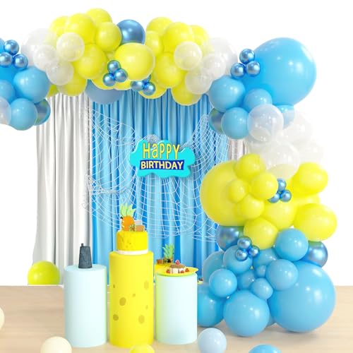 Geburtstags Sponge Luftballons Bogen Set Dekoration Sponge Themen Dekorationen für Sponge Partyzubehör von whdiduo